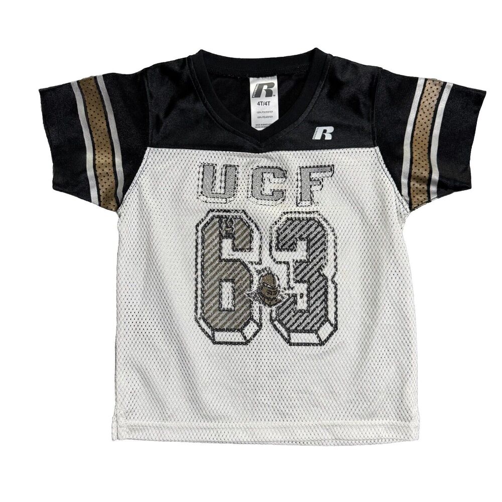 Russell Athletic UCF Golden Knights Football Jersey Kids Toddler 4T College Tee